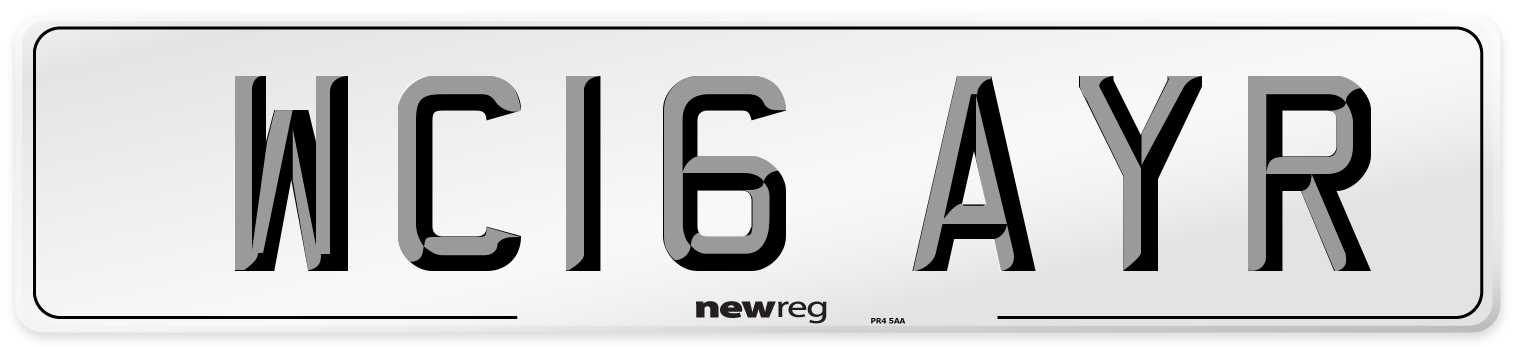 WC16 AYR Number Plate from New Reg
